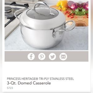 Princess House 3-qt Domed casserole